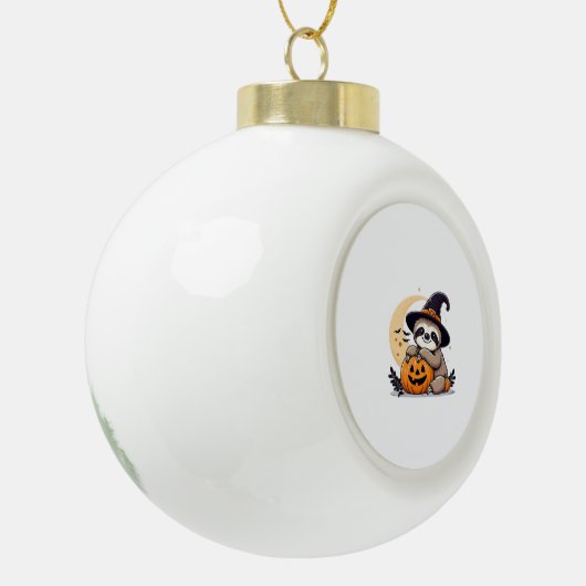 スロスハロウィーンモチーフクラシックかわいいTシャツ セラミックボールオーナメント (左)