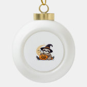 スロスハロウィーンモチーフクラシックかわいいTシャツ セラミックボールオーナメント (正面)