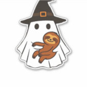 スロスハロウィーン幽霊ウィッチハット動物愛好家ボーイズ シール (正面)