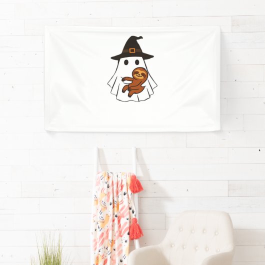 スロスハロウィーン幽霊ウィッチハット動物愛好家ボーイズ 横断幕 (インサイチュ)