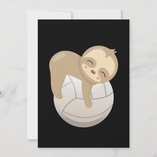 スロスバレーボールかわいい動物好きに贈り物長い眠り シーズンカード (正面)