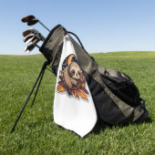 スロスパンプキンハロウィーンステックラシックカースタイル2T- ゴルフタオル (グリーン)