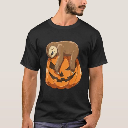 スロスパンプキンハロウィーンスロースをテーマにしたハロウィーンロフ Tシャツ (正面)