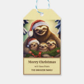 スロスファミリークリスマスギフトパーソナライズされたラベル ギフトタグ (裏面)