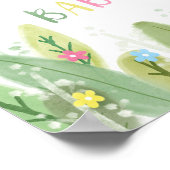 スロスベビーガールシャワージャングルテーマへようこそ ポスター (角)