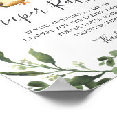 スロスベビーシャワーおむつラッフルサイン ポスター (角)