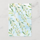 スロスベビーシャワーおむつラッフルチケット エンクロージャーカード (裏面)