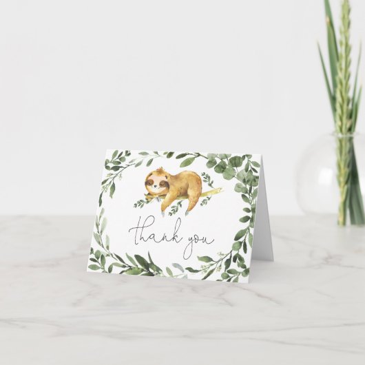 スロスベビーシャワーサンキューカード サンキューカード (正面)