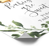 スロスベビーシャワーベビーは甘いサイン ポスター (角)