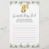 スロスベビーシャワーベビー食べ物ゲームを推測 (正面)