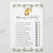 スロスベビーシャワーママまたはパパのゲーム (正面/裏面)