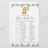 スロスベビーシャワー妊娠どのように甘いゲーム (正面/裏面)