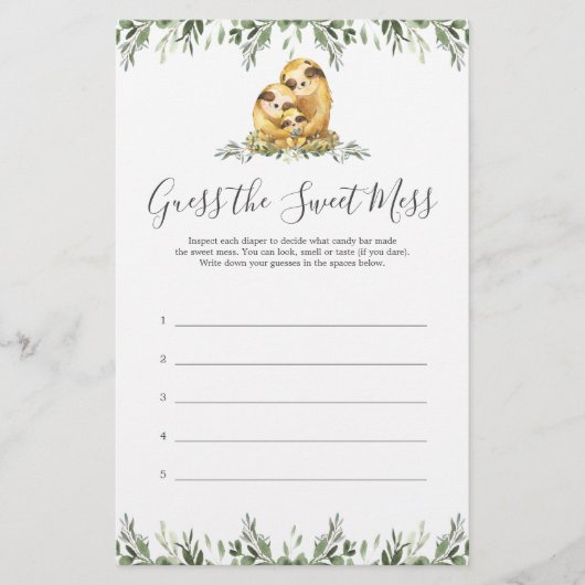 スロスベビーシャワー甘い混乱を推測 (正面)