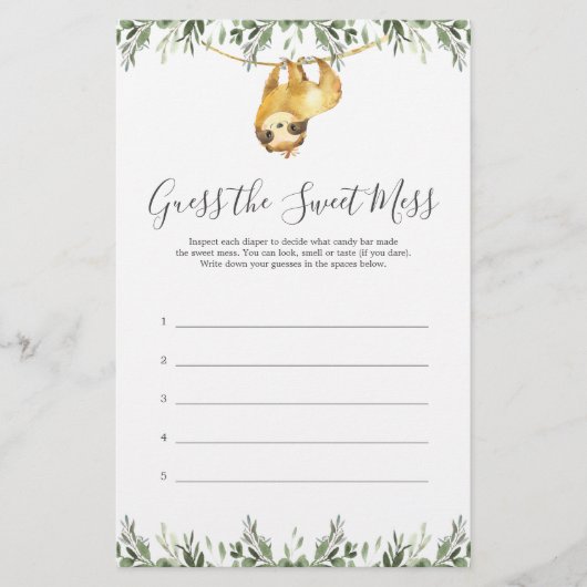 スロスベビーシャワー甘い混乱ゲームを推測 (正面)