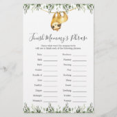 スロスベビーシャワー終了ママのフレーズゲーム (正面)