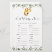 スロスベビーシャワー終了ママのフレーズゲーム (正面/裏面)