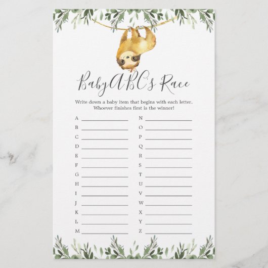 スロスベビーシャワーABCのレースゲーム (正面)