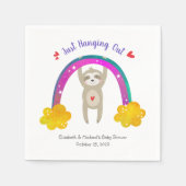 スロスボホレインボーカワイイシンプルモダンベビーシャワー スタンダードカクテルナプキン (正面)