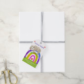 スロスボホレインボー男女兼用キュートベビーシャワー ギフトタグ (より糸付き)