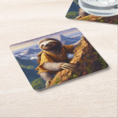 スロスマウンテン登山 スクエアペーパーコースター (アングル)