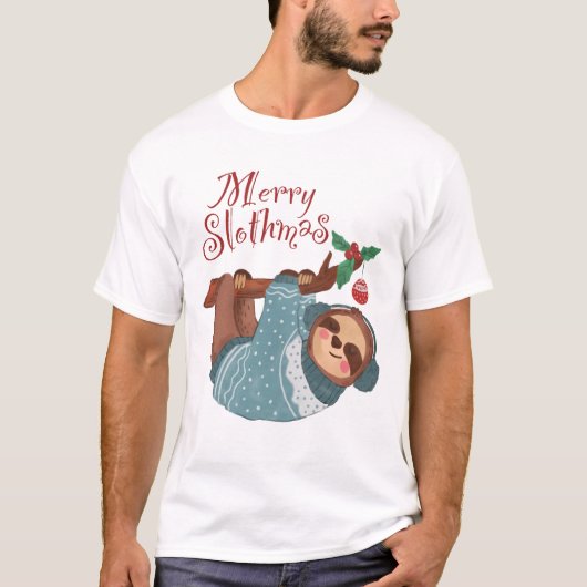 スロスマメリースクリスマススロース Tシャツ (正面)