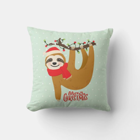 スロスメリークリスマスキュートフェスティバルホリデーアニマル クッション (正面)