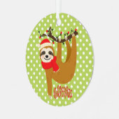 スロスメリークリスマスキュートフェスティバルホリデーアニマル メタルオーナメント (正面左)