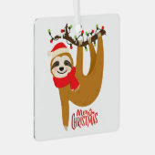 スロスメリークリスマスキュートフェスティバルホリデーアニマル メタルオーナメント (正面右)