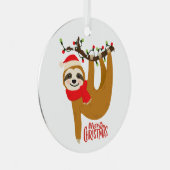 スロスメリークリスマスキュートフェスティバルホリデーアニマル メタルオーナメント (正面右)