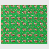 スロスメリーマス |かわいいサンタクロース・スロース ラッピングペーパー (フラット)