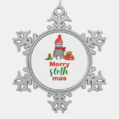 スロスメリーマス スノーフレークピューターオーナメント (正面)