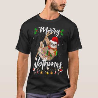 スロスメリー恋人のためのスロスマスクリスマスパジャマ Tシャツ