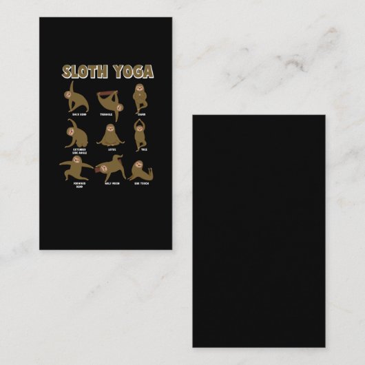 スロスヨおもしろいガトレーニングストレッチレイジーヨガエクセルシス 名刺 (正面/裏面)