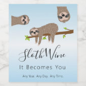 スロスワインそれはあなたの任意の年の日の時間おもしろい ワインラベル (シングルラベル)