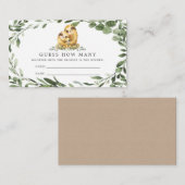 スロス家族の赤ちゃんシャワー推測カードの数 エンクロージャーカード (正面/裏面)