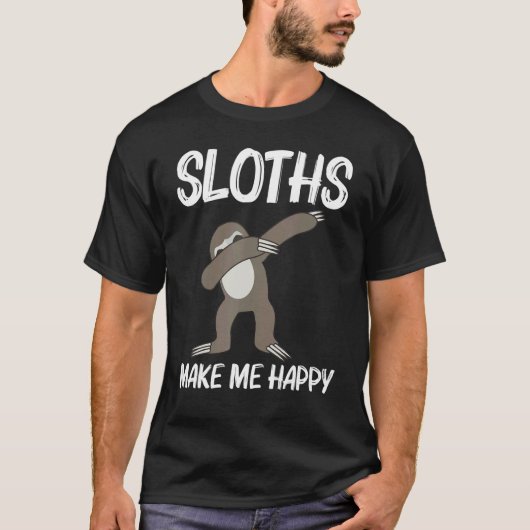スロス男性へ女性熱帯雨林動物 Tシャツ (正面)