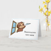 スロス紙航空券 カード (黄色い花)