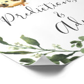 スロス赤ちゃんシャワー予測とアドバイス標識 ポスター (角)