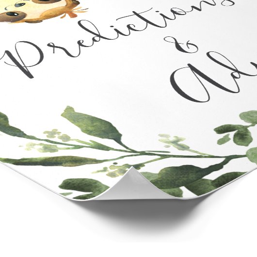 スロス赤ちゃんシャワー予測とアドバイス標識 ポスター (角)