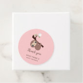 スロス赤ちゃんシャワー女の子ありがとうピンクのスクリプトかわいい フェイバータグ (インサイチュ)
