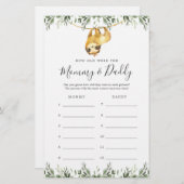 スロス赤ちゃんシャワー彼らはゲームカードを何歳だった (正面/裏面)