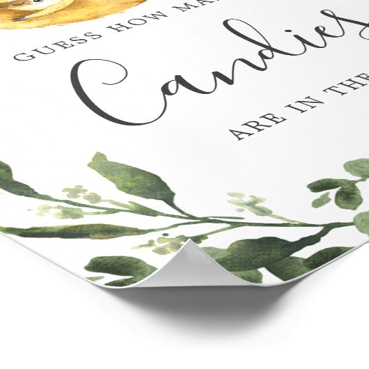 スロス赤ちゃんシャワー推測キャンディサインの数 ポスター (角)