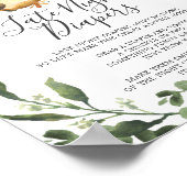 スロス赤ちゃんシャワー深夜おむつサイン ポスター (角)