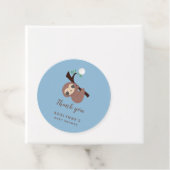 スロス赤ちゃんシャワー男の子ありがとうブルースクリプトかわいい フェイバータグ (インサイチュ)