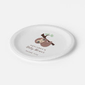 スロス赤ちゃんシャワー男女兼用スクリプトかわいい ペーパープレート (アングル)