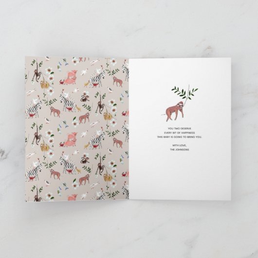 スロス |新生児おめでとう |グリーティングカード シーズンカード (内部)