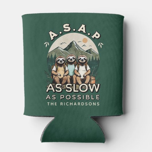 スロッおもしろいシュハイキングファミリー懇親会キャンピングトリップ 缶クーラー (裏面)