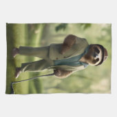 スロッおもしろいスゴルフプレーヤー キッチンタオル (横)