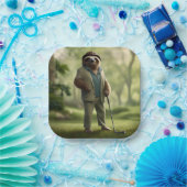 スロッおもしろいスゴルフプレーヤー、スロークッション ペーパープレート (パーティー)