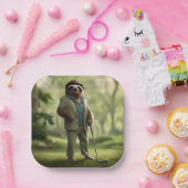 スロッおもしろいスゴルフプレーヤー、スロークッション ペーパープレート (パーティー)